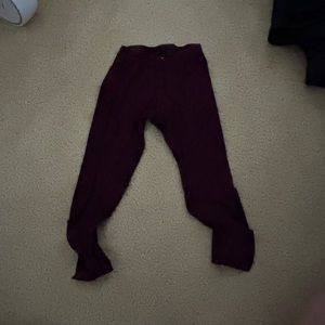 Maroon low waisted leggings